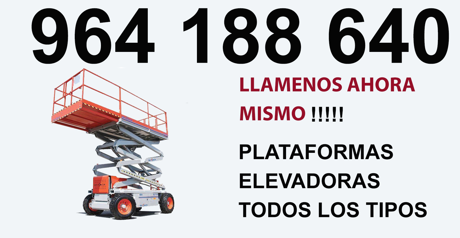 Plataforma elevadora en alquiler en Cinctorres