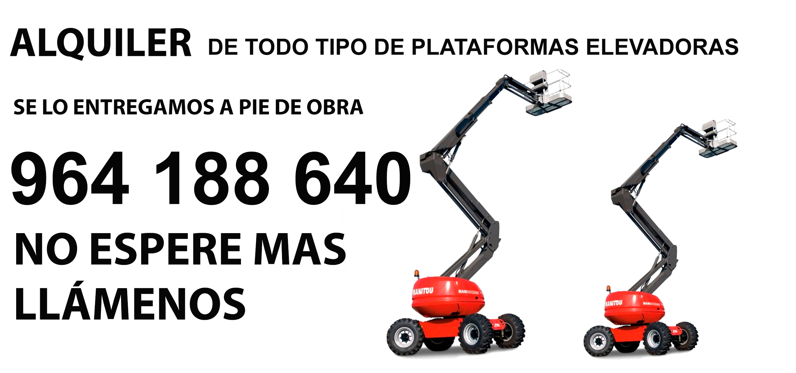 Alquiler de plataforma en Cinctorres